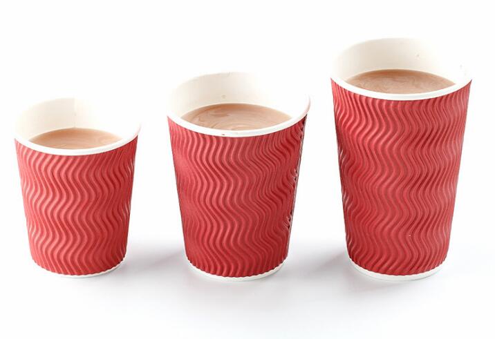 Disposable coffee cups, customized logo/image.（8oz (250ml)）